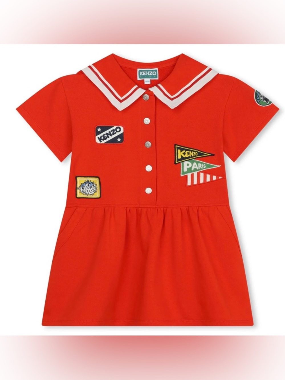 Kenzo Bright Red Sailor Dress – Girls Size 10 (138)